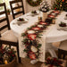 Christmas Decorations - Xmas Balls Snowflake Pine Cone Table Runner