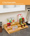 Spice Rack 3-Tier Natural Bamboo, Adjustable Cabinet Organizer Shelf