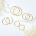 4 Pairs Silver Gold Hoop Earrings for Women | 14K Gold Plated Hoop Earrings Set Hypoallergenic Earring Lightweight Dangle Earrings Set
