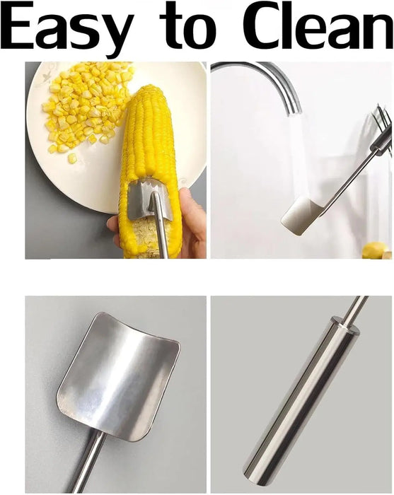 Corn Peeler,Corn on the Cob Remover,Manually Operated Corn Kernel Stripper Handle Easy to Clean Corn Stripping Shovel