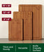 Wooden Cutting Boards for Kitchen Appliances - Non Toxic Bamboo Wood Cutting Board Set with Deep Juice Groove, Side Hand
