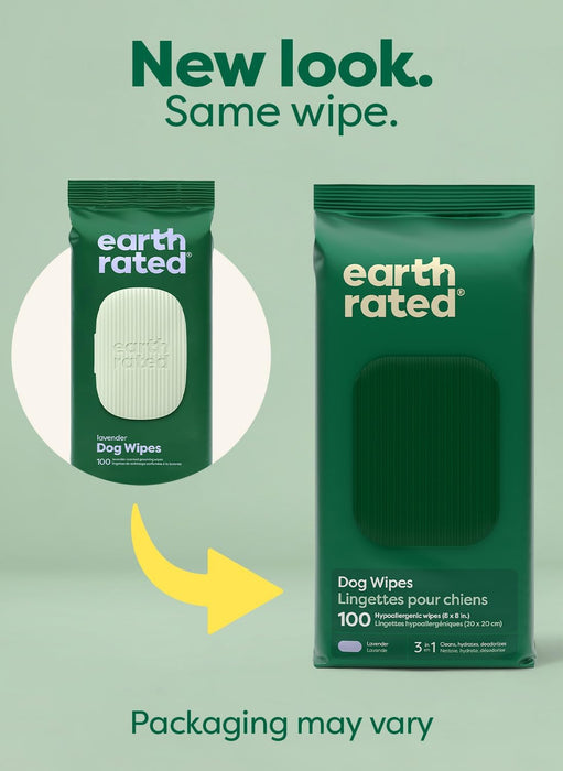 Dog Wipes for Paws & Butt, Deodorizing, Lavender, 100ct