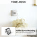 Brushed Nickel Bathroom Hardware Set, 24 inch Bathroom Towel Holder