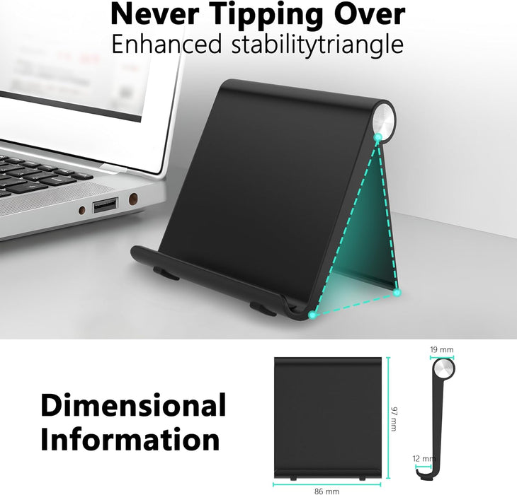 Cell Phone Foldable Stand for Desk, Portable Cell Phone Holder, Adjustable Tablet Dock, Office Desk Accessories for iPho