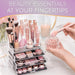 Makeup Organizer Countertop, Cosmetic Display Case, Acrylic Makeup Storage for Vanity, Clear Make-up Organizer for Vanit