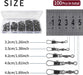 100Pcs Fishing Swivels, 5 Sizes Barrel Snap Swivel Fishing Tackle for Quick Linking of Lures and Lines