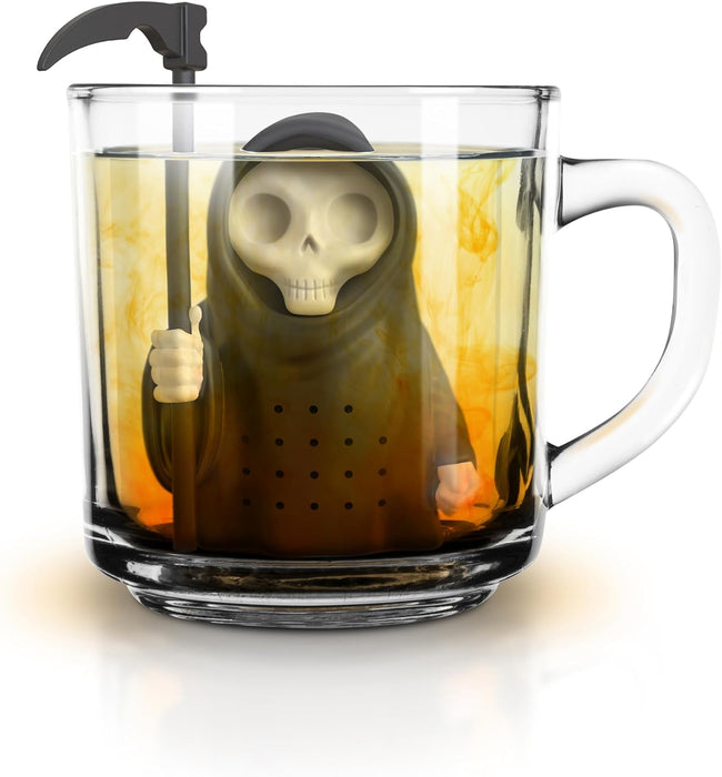 Genuine Fred GRIM STEEPER Grim Reaper Tea Infuser, Silicone, 3.75" Tall
