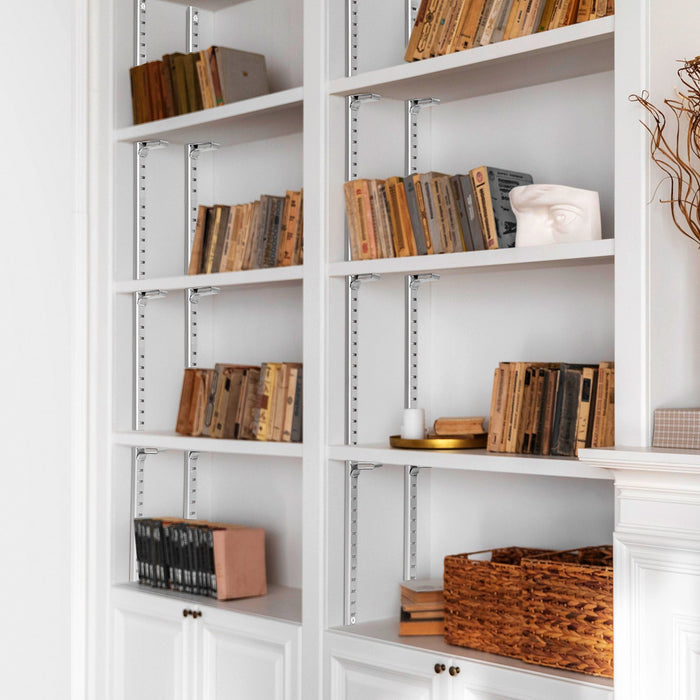 Six-Pack Adjustable Steel Shelf Tracks