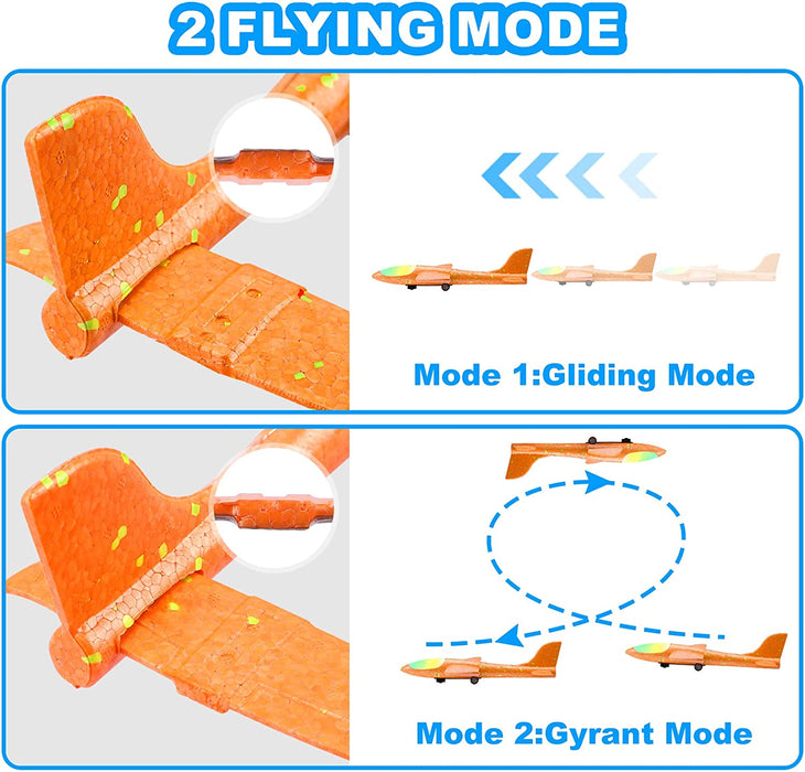 3 Pack Airplane Launcher Toys, 13.2'' LED Foam Glider