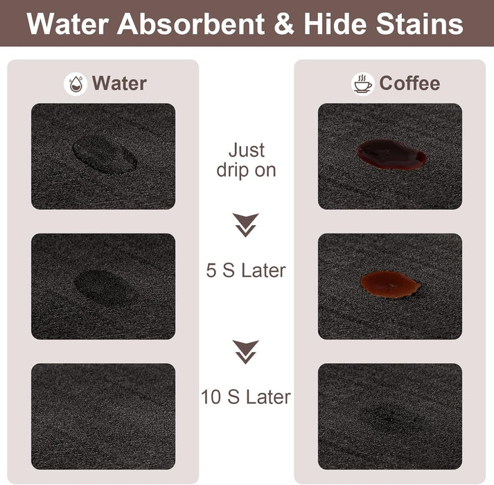 Fashion Coffee Mat, Dish Drying Mat 12" x 20" Black