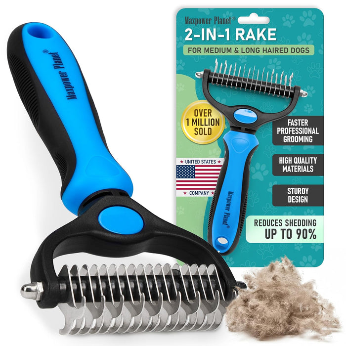 Dog Grooming Rake, Deshedding Undercoat Brush, Dogs & Cats