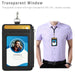 Black badge holder with clear ID window
