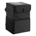 Black hanging car trash bin with covered opening