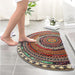 Bohemian Half-Round Non-Slip Bath Mat