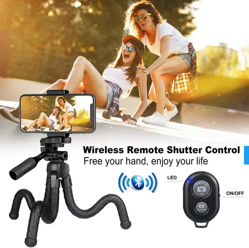 Black Adjustable Flexible Phone Tripod