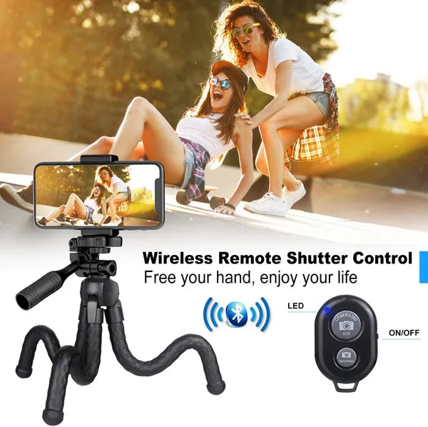 Black Adjustable Flexible Phone Tripod