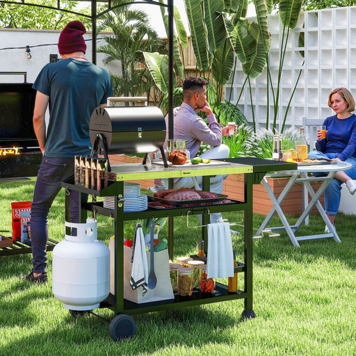 Rolling Outdoor Grill Cart