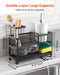 Black Compact Kitchen Sink Caddy Organizer