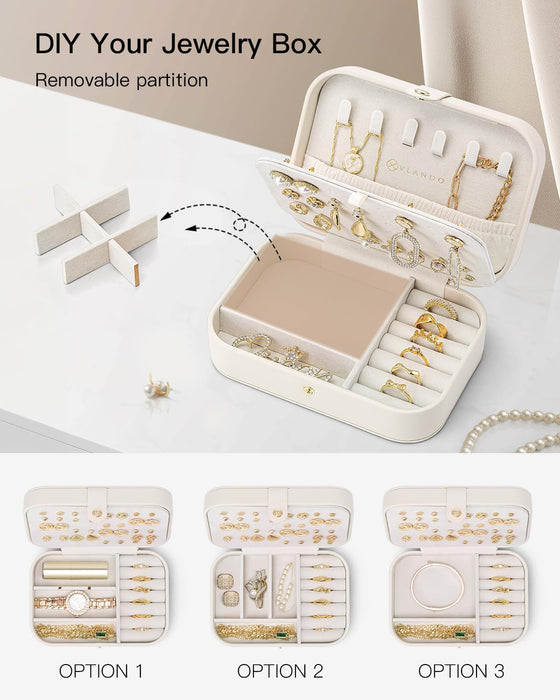 Travel Jewelry Case, Portable Jewelry Earring Box Organizer
