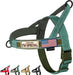 No Pull Dog Harness with Soft Padded Handle,Reflective Strip Escape Proof and Quick Fit to Adjust Harness,Easy for Training Walking for Small & Medium and Large Dogs(Green,L)