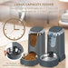 Automatic Cat Feeder and Water Dispenser with Stainless Steel Bowl Dog Gravity Food Feeder and Waterer for Small Medium 