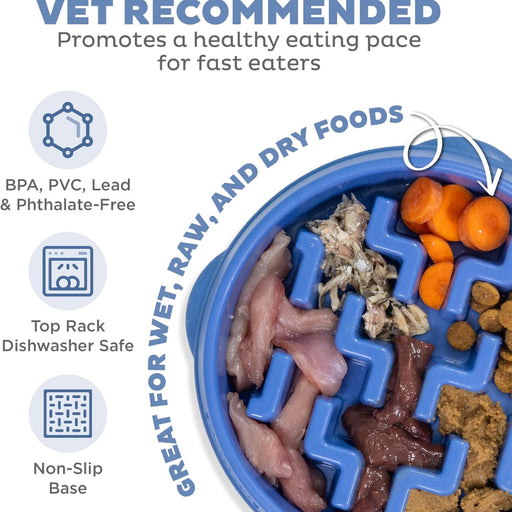 Medium Slow-Feeder Pet Bowl