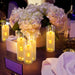 24 Pcs LED Flameless Candles with Remote, 3D Flickering Flame & LED String Lights, Acrylic Clear Cylinder, Timer Function, Romantic Ambience for Home Decor, Party, Wedding (Ivory).