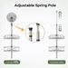 Corner Shower Caddy Tension Pole 4 Tier Rustproof Shampoo Organizer