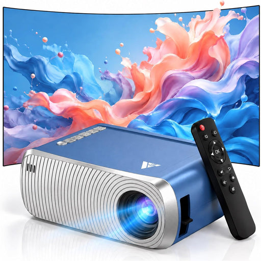 Mini Projector with WiFi and Bluetooth, Portable Movie Projector for iPhone, 1080P Support, Built-in Speaker, Small Proy