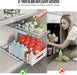Under Sink Organizer Upgrade To Professional Rails,2-Tier Dual Pull Out Cabinet Storage,Height Adjustable Slide Out Draw