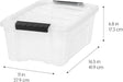 6-Pack 13 Quart Storage Bins with Lids, Clear