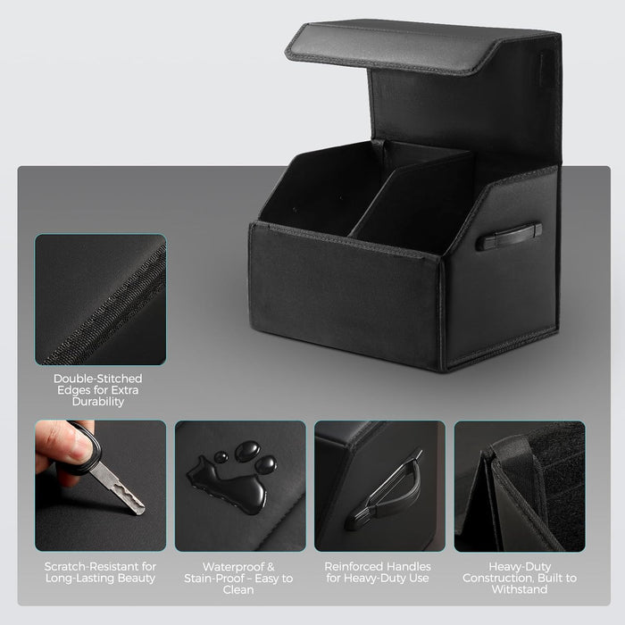 Car Trunk Organizer for SUV and Sedan, Black, 16.5 inches