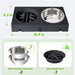 Elevated Dog Bowls with 5 Adjustable Heights Stand
