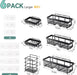 Shower Caddy 6-Pack, Bathroom Organizers and Storage Shelves, Black