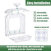 Clear Window Bird Feeder with Strong Suction Cups – Clear Bird Feeding Station with Dual Seed Tray & Water Bowl – Easy t