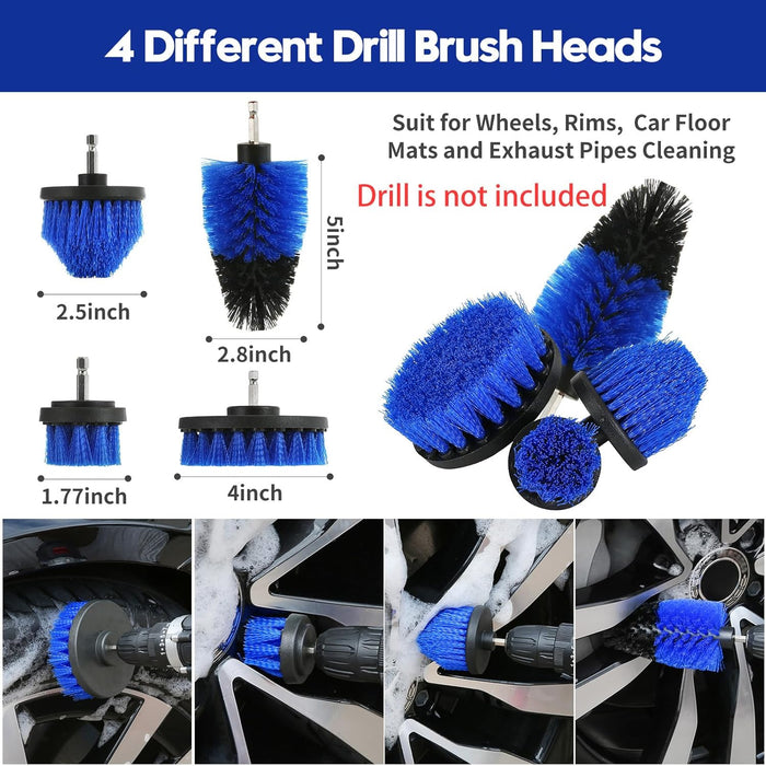 45Pcs Car Detailing Kit Detailing Brush Set Car Wash Cleaning Kit Blue