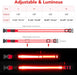 LED Dog Collar, Light Up Dog Collar Adjustable USB Rechargeable Super Bright Safety Light Glowing Collars for Dogs(Medium,Red)