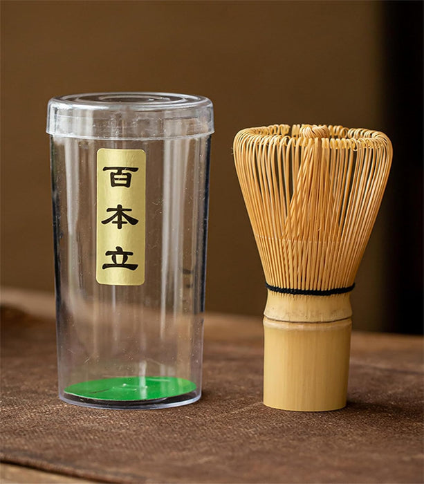 Matcha Whisk - Bamboo Whisk for Matcha Powder, Handcrafted Organic Traditional Japanese Chasen, 100-Prong Matcha Stirrer