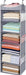 6-Shelf Hanging Closet Organizer and Storage with Side Pockets, Collapsible Closet Hanging Shelves for Storage, Grey