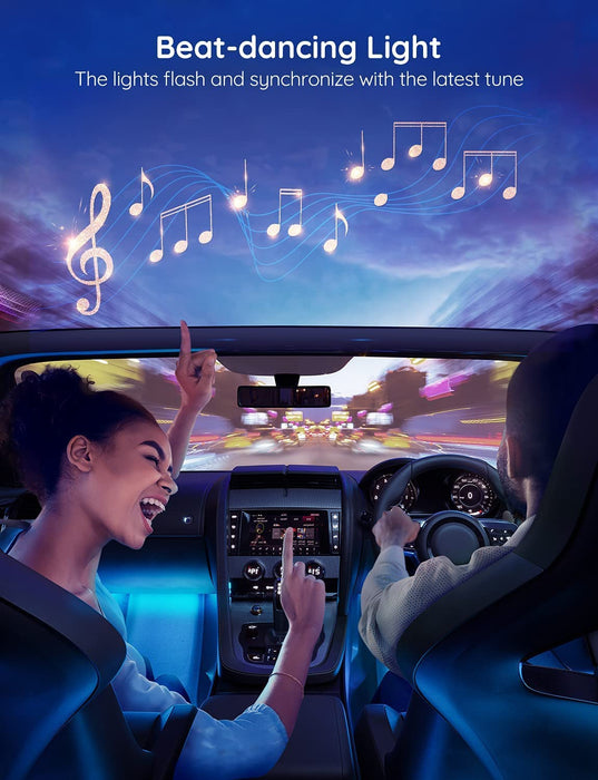 Car LED Lights, RGB Smart Car Interior Lights, App Control