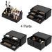 Makeup Cosmetic Organizer Storage Drawers Display Boxes Case with 12 Drawers (Black)
