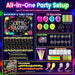 192PCS Glow in The Dark Party Decorations Kit with 113 Balloons