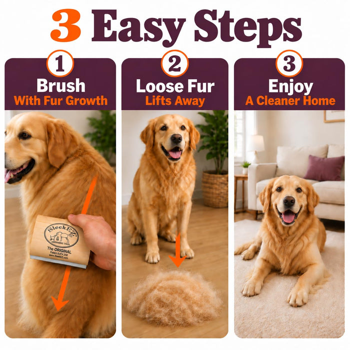 Dog Brush for Shedding | Patented Deshedding Dog Brush | Pet Hair Remover for Short, Medium & Long Coats | Made in USA | 5 Inch