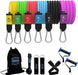 Patented Basic Series Resistance Band Set - Resistance Bands with Snap Reduction Tech, 2 Handles, 2 Ankle Straps, 1 Door