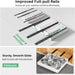 Pull out Cabinet Organizer, 2-pack, Expandable(12"-20") Heavy Duty Slide out Drawers Fixed with Adhesive Nano Film for P