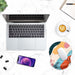 Ergonomic Mouse Pad with Gel Wrist Support Small Wrist Rest Smooth Surface Non-Slip PU Base Comfortable Office Supplies Pain Relief, 8.7 x 7.2 inches, Art Style Pattern