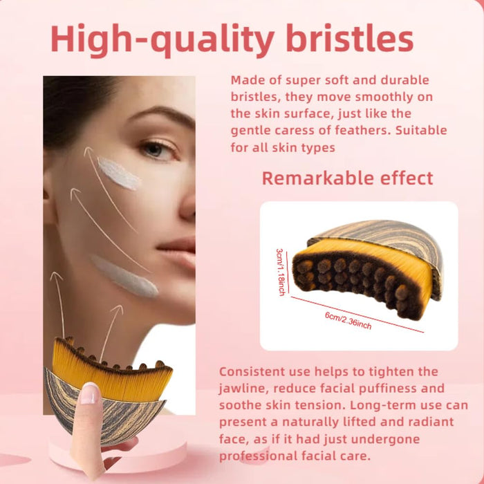 Lymphatic Contour Face Brush - Double Chin Reducer & Lymphatic Drainage Massager, Anti-Puffiness Depuffer Tool for Sculp