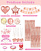 Rose Gold Happy Birthday Party Decorations with Banner Balloons for Women