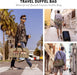 Waxed Canvas Duffle Bag - 50L Weekender Overnight Travel Bag