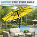 9FT Outdoor Patio Umbrella with Tilt and Crank, Yellow